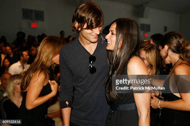 Ashton Kutcher and Demi Moore attend DIESEL Spring 2008 Collection at The Promenade on September 8, 2007 in New York City.