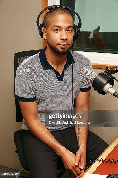 Actor Jussie Smollett visits the SiriusXM Studios on September 21, 2016 in New York City.