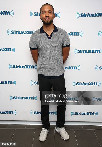 Actor Jussie Smollett visits the SiriusXM Studios on September 21, 2016 in New York City.