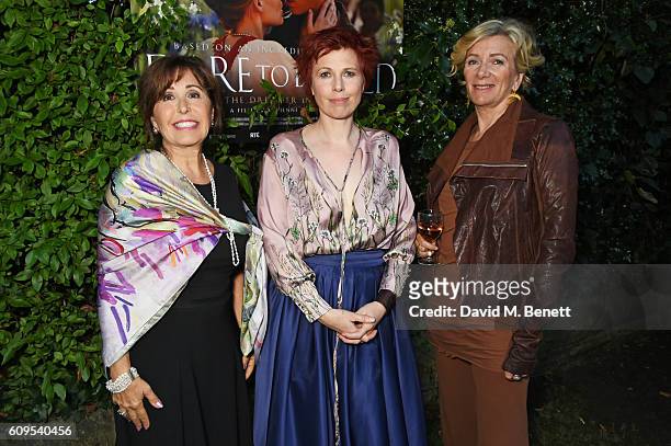Patricia Lambrecht, Mary Reynolds and Vivienne De Courcy attend a drinks reception ahead of the UK Premiere of "Dare To Be Wild" on September 21,...