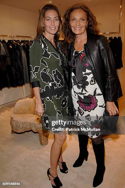 Tamara Mellon and Diane von Furstenberg attend CFDA, DIANE VON FURSTENBERG, and CHARLIE SCHEIPS Celebrate "AMERICAN FASHION at Bergdorf Goodman on...