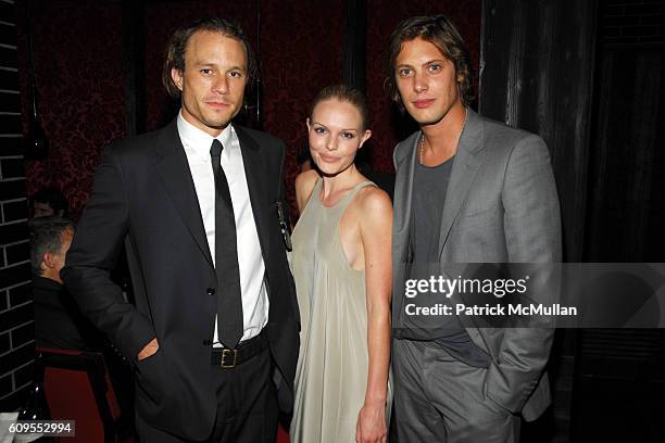 Heath Ledger, Kate Bosworth and James Rousseau attend CALVIN KLEIN COLLECTION Private Dinner hosted by JULIANNE MOORE and KATE BOSWORTH at Wakiya on...