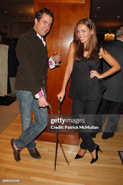 Kristian Laliberte and Anya Assante attend BROOKS BROTHERS, VOGUE and MENS VOGUE BLACK FLEECE launch at Brooks Brothers N.Y.C. On September 11, 2007.