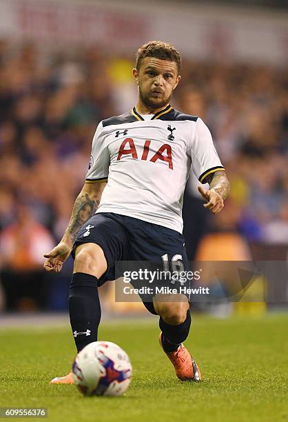 Kieran Trippier of Tottenham Hotspur in action during the EFL Cup Third Round match between Tottenham Hotspur and Gillingham at White Hart Lane on...
