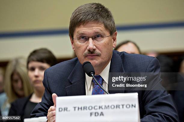 Doug Throckmorton, deputy director of the center for drug evaluation and research with the U.S. Food and Drug Administration , speaks during a House...