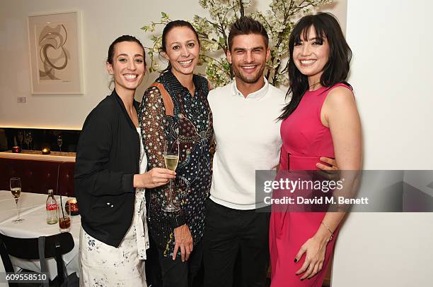 Laura Jackson, Caroline Rush, Aljaz Skorjanec and Daisy Lowe attend the launch of London Fashion Weekend hosted by Daisy Lowe in association with the...