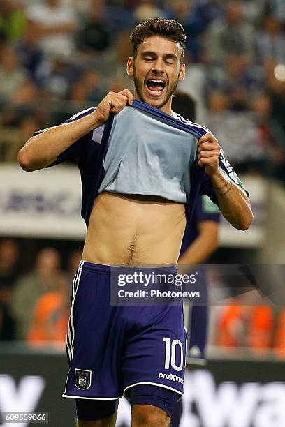 Massimo Bruno midfielder of RSC Anderlecht pictured during Croky Cup match between RSC Anderlecht and OHL on September 21, 2016 in Brussels, Belgium