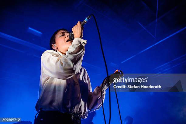 Marie Fisker performs live on stage during a concert at Postbahnhof on September 21, 2016 in Berlin, Germany.
