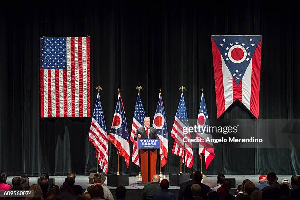 Sen. Keith Faber speaks at a rally for Republican presidential nominee Donald Trump at the Stranahan Theater on September 21, 2016 in Toledo, Ohio....