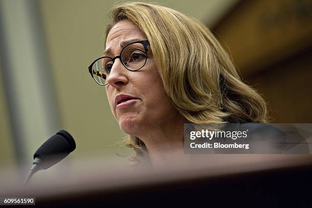 Heather Bresch, chief executive officer of Mylan NV, speaks during a House Oversight and Government Reform Committee hearing in Washington, D.C.,...