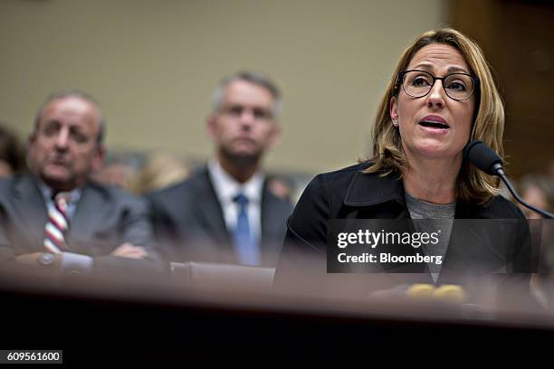 Heather Bresch, chief executive officer of Mylan NV, speaks during a House Oversight and Government Reform Committee hearing in Washington, D.C.,...