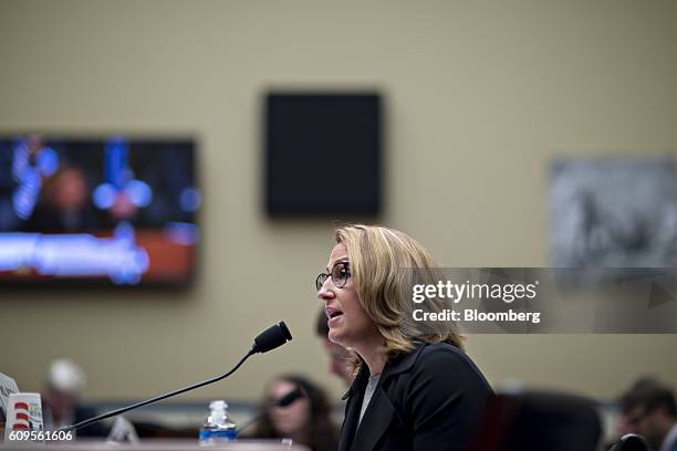 Heather Bresch, chief executive officer of Mylan NV, speaks during a House Oversight and Government Reform Committee hearing in Washington, D.C.,...