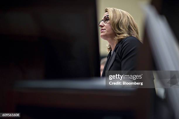 Heather Bresch, chief executive officer of Mylan NV, speaks during a House Oversight and Government Reform Committee hearing in Washington, D.C.,...