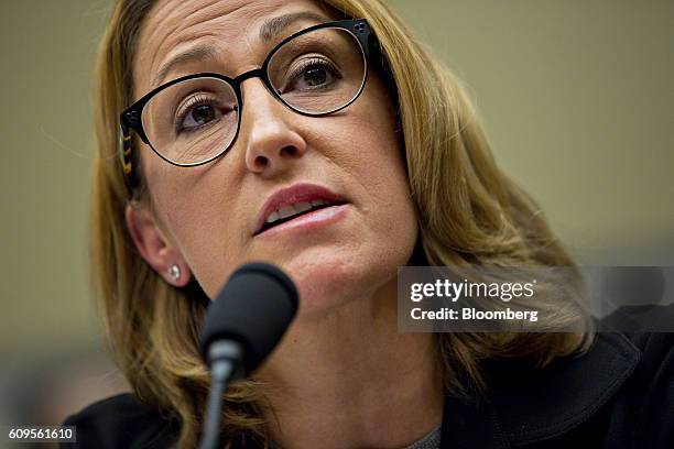 Heather Bresch, chief executive officer of Mylan NV, speaks during a House Oversight and Government Reform Committee hearing in Washington, D.C.,...