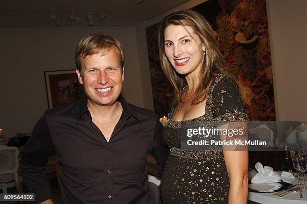 Will Cotton and Kim Heirston Evans attend FERRAGAMO ABBONDANZA Exhibit Dinner Hosted by Stephanie Seymour at Ferragamo on September 11, 2007 in New...