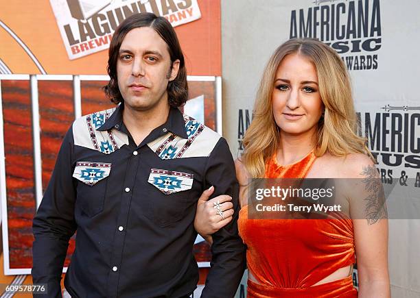 Jeremy Ivey and Margo Price attend the Americana Honors & Awards 2016 at Ryman Auditorium on September 21, 2016 in Nashville, Tennessee.