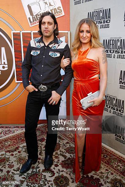 Jeremy Ivey and Margo Price attend the Americana Honors & Awards 2016 at Ryman Auditorium on September 21, 2016 in Nashville, Tennessee.