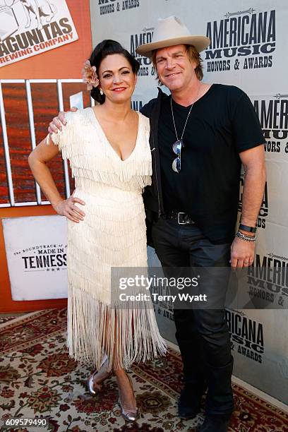 Angaleena Presley and Jack Ingram attend the Americana Honors & Awards 2016 at Ryman Auditorium on September 21, 2016 in Nashville, Tennessee.