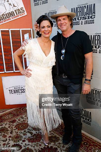 Angaleena Presley and Jack Ingram attend the Americana Honors & Awards 2016 at Ryman Auditorium on September 21, 2016 in Nashville, Tennessee.