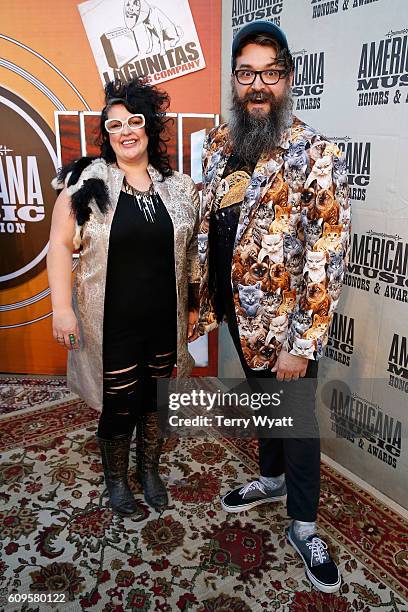 Sarah Potenza and Ian Crossman attend the Americana Honors & Awards 2016 at Ryman Auditorium on September 21, 2016 in Nashville, Tennessee.