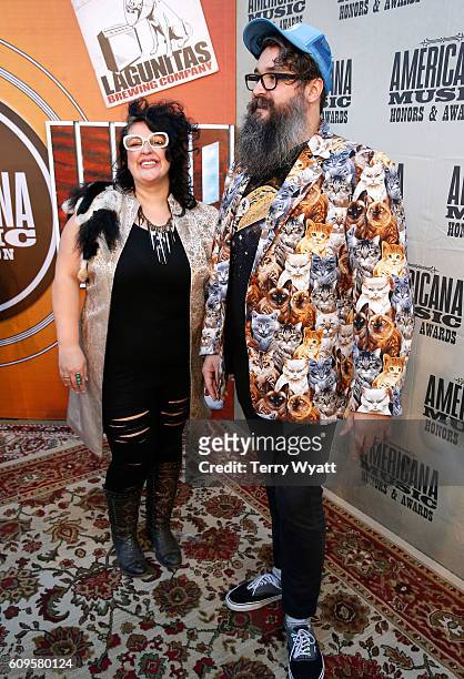Sarah Potenza and Ian Crossman attend the Americana Honors & Awards 2016 at Ryman Auditorium on September 21, 2016 in Nashville, Tennessee.