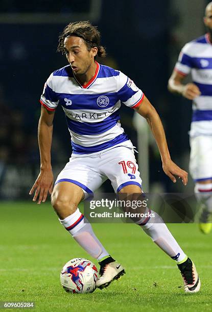 Nasser El Kahayati of QPR during the EFL Cup third round match between Queens Park Rangers and Sunderland AFC at Loftus Road on September 21, 2016 in...