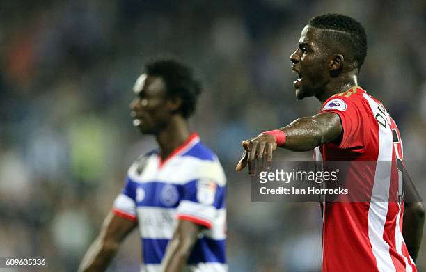 Papy Djilobodji of Sunderland during the EFL Cup third round match between Queens Park Rangers and Sunderland AFC at Loftus Road on September 21,...