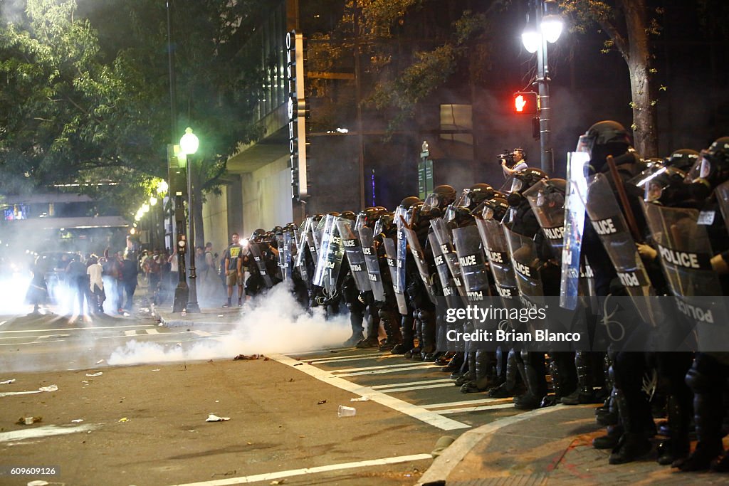 Protests Break Out In Charlotte After Police Shooting