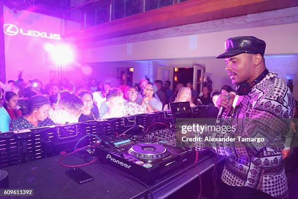 Walshy Fire performs live at Lexus Pop Up Concert Series Powered by Pandora Ft. Walshy Fire DJ Set at The Addison on September 21, 2016 in Boca...