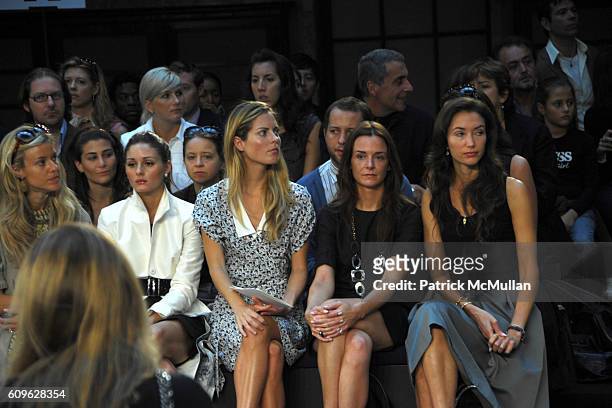 Eleanor Ylvisaker, Olivia Palermo, Ferebee Bishop Taube, Annie Churchill and Olivia Chantecaille attend MALO Spring 2008 Collection at New York...