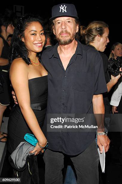 Tiffany Limos and Larry Clark attend MARC JACOBS Spring 2008 Collection at The New York State Armory on September 10, 2007 in New York City.