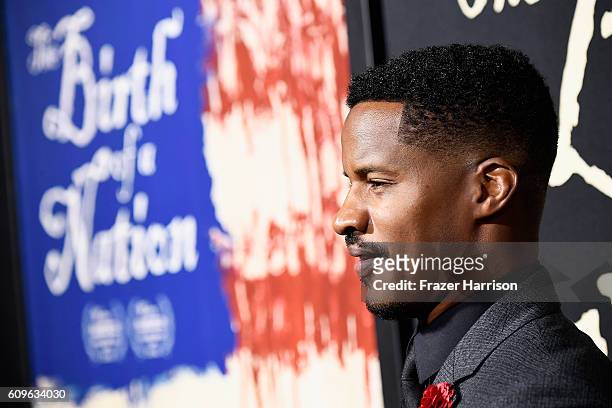 Director/Producer/writer Nate Parker attends the Premiere Of Fox Searchlight Pictures' "The Birth Of A Nation" at ArcLight Cinemas Cinerama Dome on...