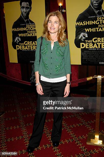 Blanche Baker attends The Great Debaters with Denzel Washington and Forest Whitaker Premiere at The Ziegfeld Theater on December 19, 2007 in New York...