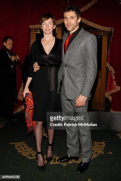 Julianne Nicholson and Jonathan Cake attend Lincoln Center Theater's Cymbeline Opening Night Party at Tavern On The Green on December 2, 2007 in New...