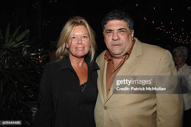 Janice Roland and Vincent Pastore attend THE CINEMA SOCIETY and PIAGET host the after party for "REVOLVER" at Gramercy Park Hotel Rooftop on December...