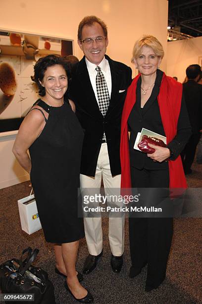 Irene Albright, Island Weiss and Rebecca Alston attend ART BASEL MIAMI BEACH INTERNATIONAL ART FAIR at Miami Beach Convention Center on December 5,...