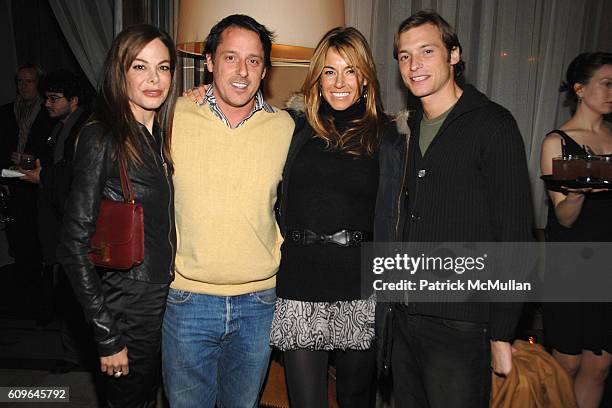 Allison Sarofim, Stuart Parr, Kelly Killoren Bensimon and Nick Stefanov attend THE CINEMA SOCIETY and DKNY JEANS host the after party for...