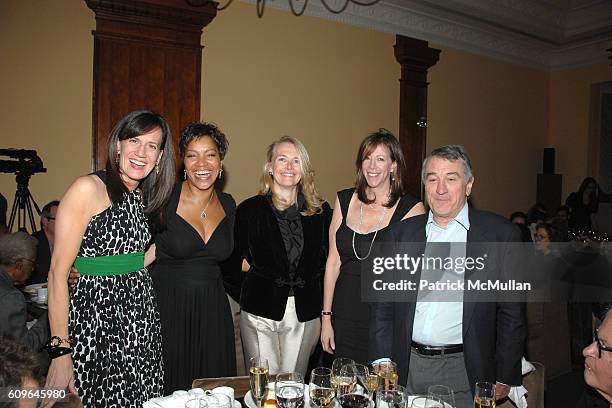 Daniella Vitale, Grace Hightower, Jennifer Maguire Isham, Jane Rosenthal and Robert De Niro attend Robert De Niro & Jane Rosenthal Host Dinner With...