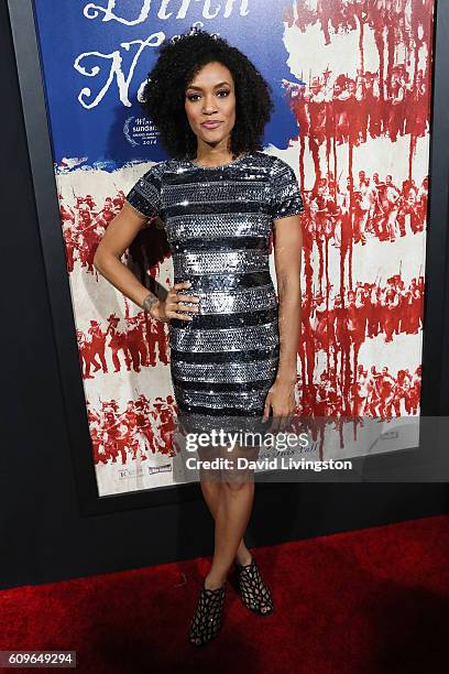 Actress Annie Ilonzeh arrives at the Premiere of Fox Searchlight Pictures' "The Birth Of A Nation" at the ArcLight Cinemas Cinerama Dome on September...