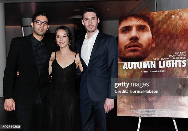 Angad Aulakh, Marta Gastini and Guy Kent attend the Screening of Freestyle Releasing's 'Autumn Lights' at NeueHouse Hollywood on September 21, 2016...