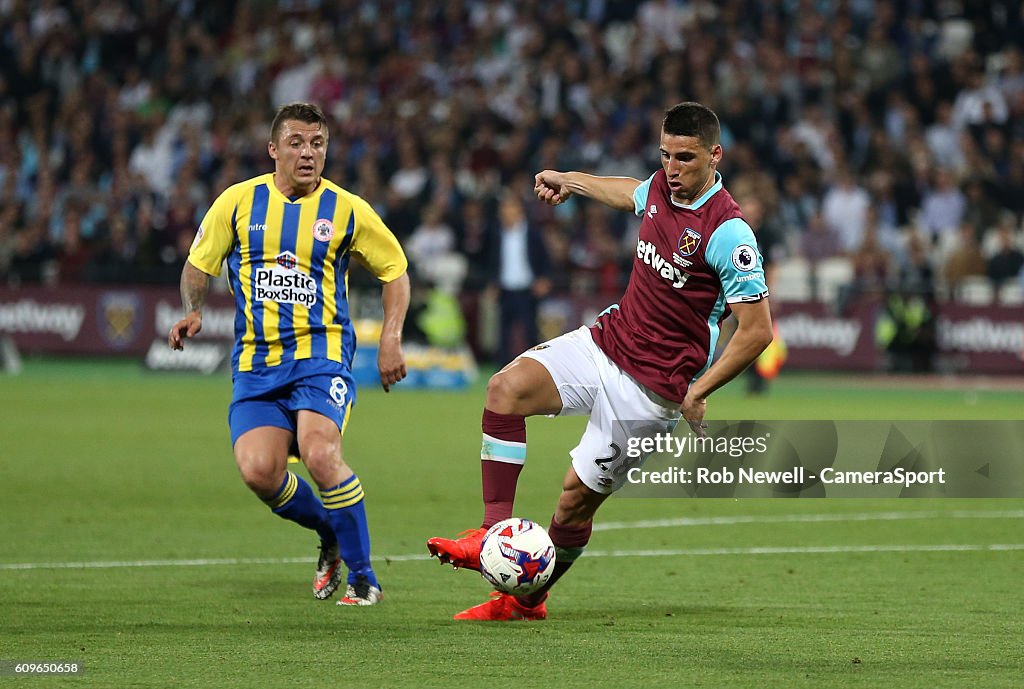 West Ham United v Accrington Stanley - EFL Cup Third Round