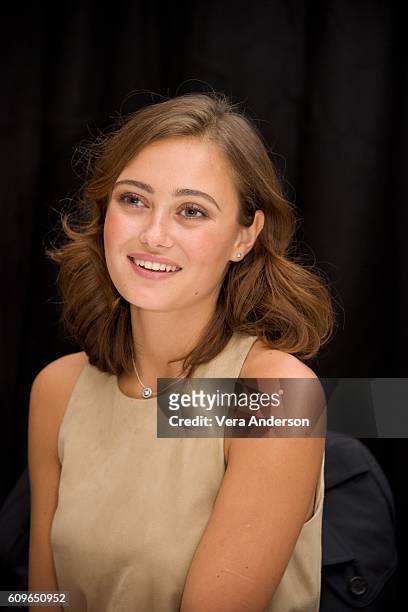 Ella Purnell at the "Miss Peregrine's Home for Peculiar Children" Press Conference at the Claridges Hotel on September 21, 2016 in London, England.