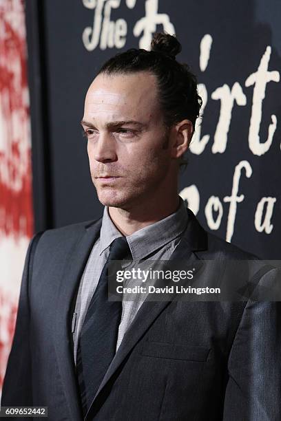 Actor Dominic Bogart arrives at the Premiere of Fox Searchlight Pictures' "The Birth Of A Nation" at the ArcLight Cinemas Cinerama Dome on September...