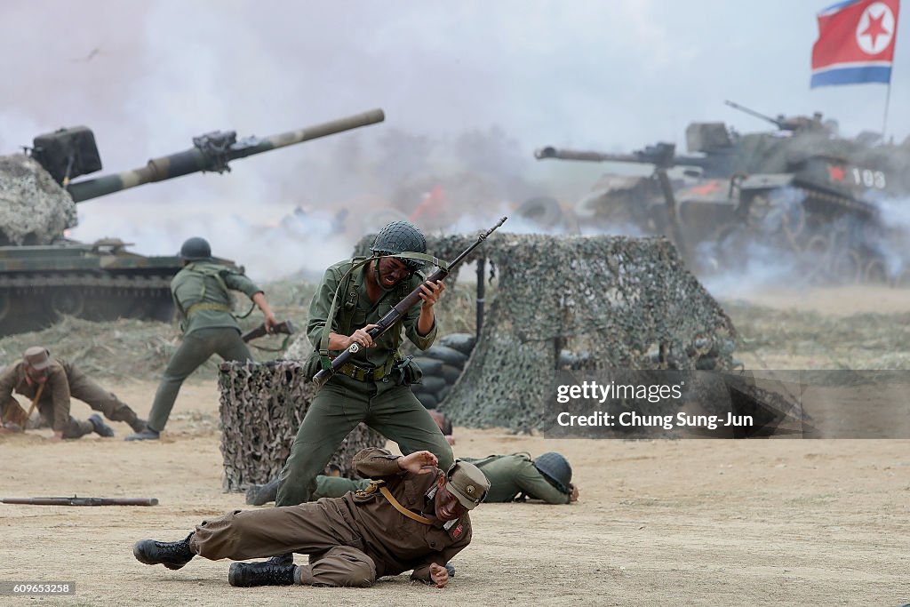 South Korea Re-enacts Korean War Battle To Mark 66th Anniversary