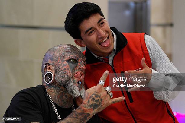 Victor Peralta at the Mariscal Sucre airport in Quito, Wednesday, September 21, 2016. Victor Peralta of Uruguay have three Guinness record for being...