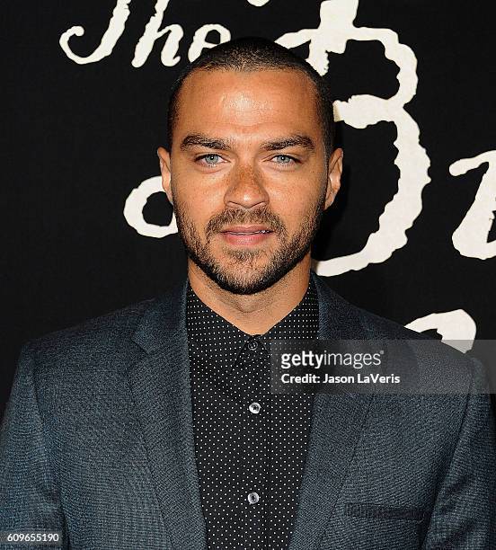 Actor Jesse Williams attends the premiere of "The Birth of a Nation" at ArcLight Cinemas Cinerama Dome on September 21, 2016 in Hollywood, California.