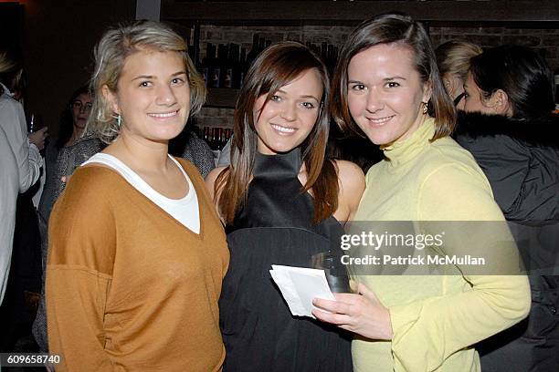 Tatiana Sotiriou, Amanda Doll Sheppard and Kathryn Connor attend COUP de COEUR Celebrates the Holidays with Shopping and Cocktails at FELICE WINE BAR...