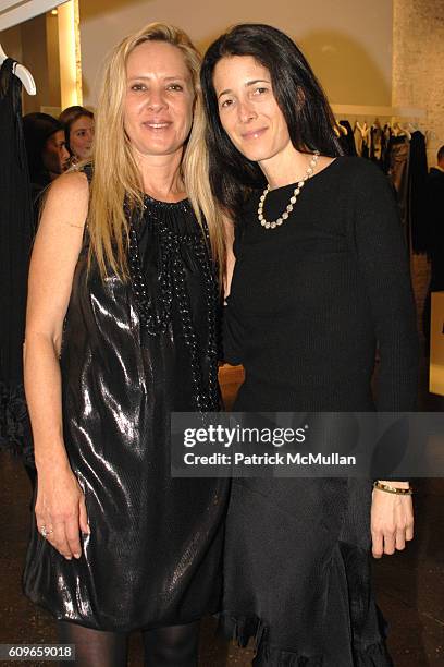 Janice Levin-Krok and Amanda Ross attend POLECI Store Opening at Poleci on December 11, 2007 in New York City.