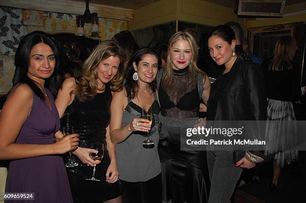 Amrita Sareen, Beryl Silver, Karen Denardo, Julie Macklowe and Erica Samuels attend JULIE MACKLOWE birthday party at The Box N.Y.C. On December 15,...