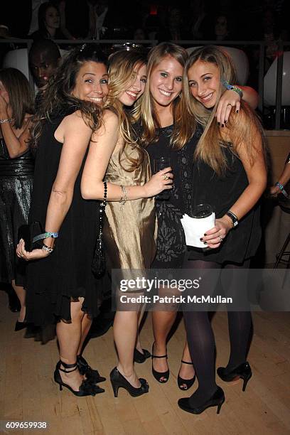 Jodi Kossin, Chelsey Gates, Dylan Mizner and Amanda ? attend DONNY DEUTSCH'S Birthday Celebration at Jazz on December 15, 2007 in New York City.